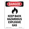 Signmission Safety Sign, OSHA Danger, 10" Height, Keep Back Hazardous, Portrait OS-DS-D-710-V-2392 - alternate 1